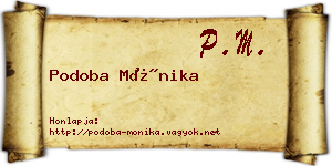 Podoba Mónika névjegykártya